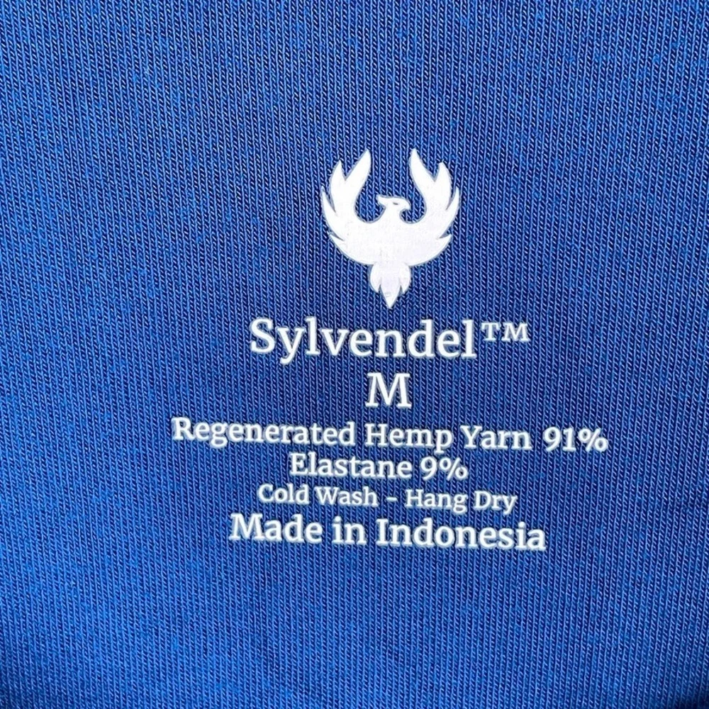 Namarie Sylvendel Leggings Women M Blue Hemp Blend Pockets Yoga Pants Active